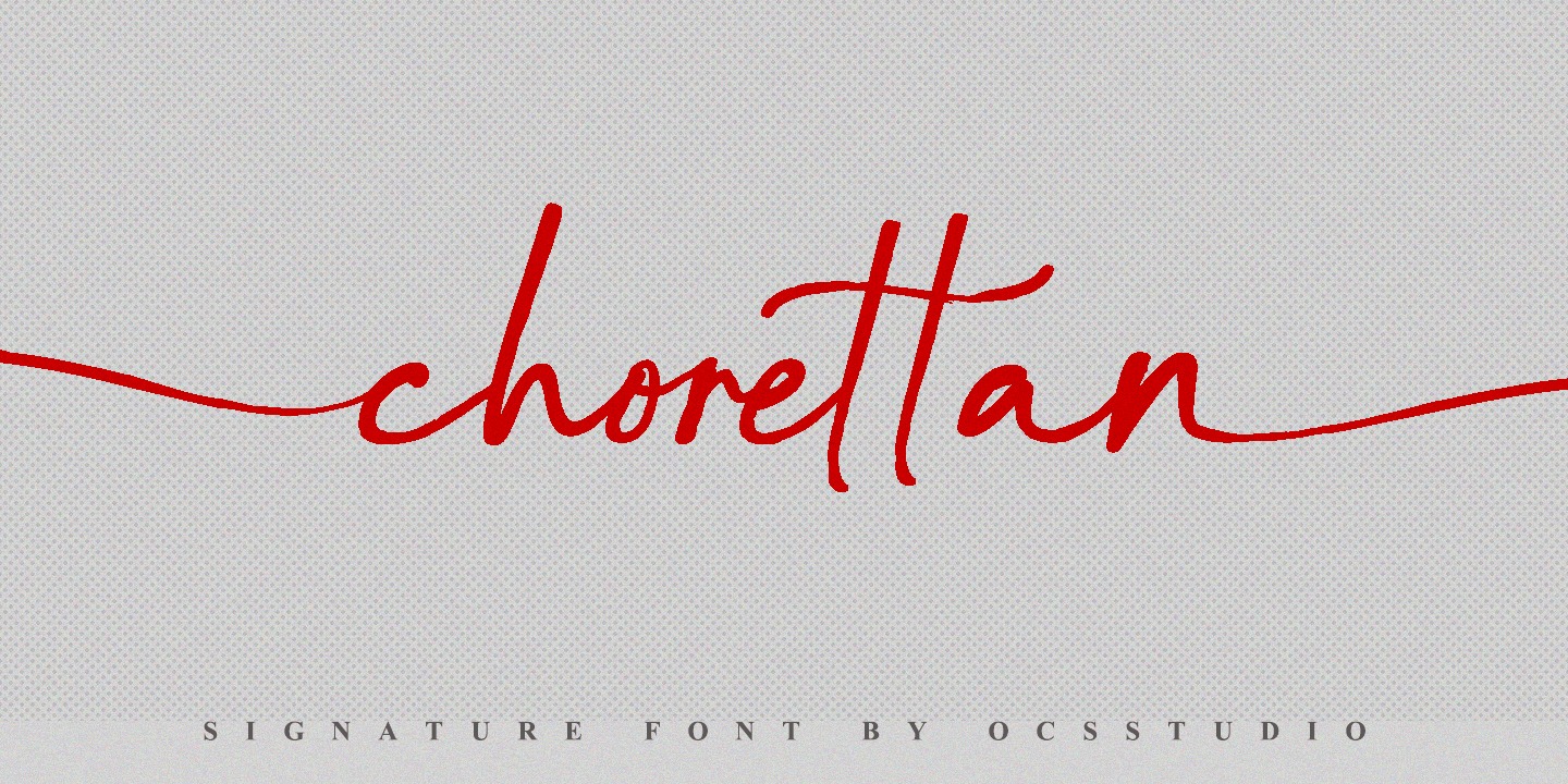 Beispiel einer Chorettan-Schriftart